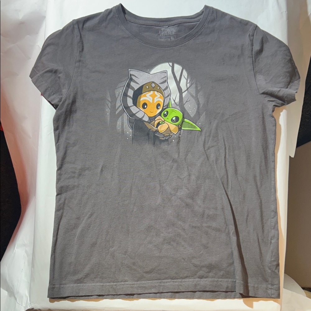 Star Wars - The Mandalorian ‘Ahsoka Tano & Grogu’ Animated - Gray Tee (No Tag)